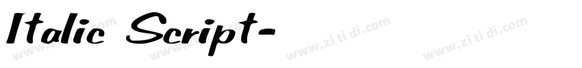 Italic Script字体转换